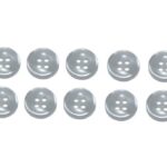 Knopf Knöpfe 10mm 4 loch weiß 10 Stück (0202)