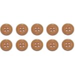 Knopf Knöpfe 10mm 4 loch apriko 10 Stück (0204)