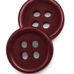 Knopf Knöpfe 10mm 4 loch weinrot bordeaux 10 Stück (0217)