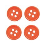 Knopf Knöpfe 20mm 4 loch mandarine 4 Stück (0206)