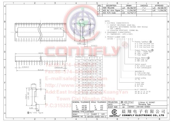 IC-Sockel IC-Fassung 14-polig DIP DIL14 5 Stück (0059)