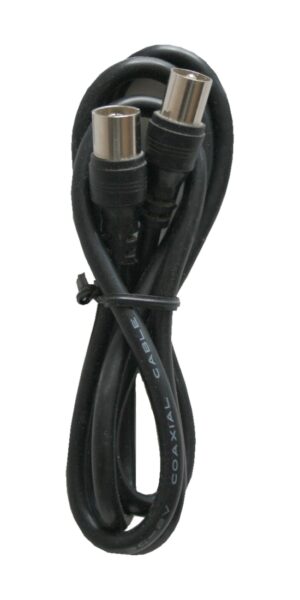 Antennen Koaxialkabel mit Stecker m/w 1,5 m schwarz (0029)