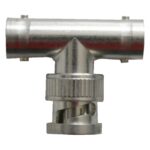 BNC-Stecker T-Kupplung Adapter silber (0238)