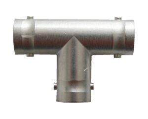 BNC-Stecker T-Kupplung Adapter silber (0239)