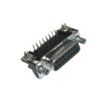 D-Sub Stecker 15 polig 90° zweireihig Buchse Printmontage (0350)