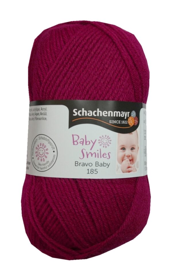 Strickgarn Garn Bravo Baby 50g 185m pinkrot (1032)