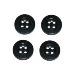Knopf Knöpfe Arbeitshose 16,5 mm 4 loch schwarz 4 Stück (0231)