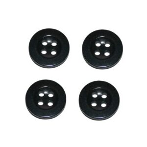 Knopf Knöpfe Arbeitshose 16,5 mm 4 loch schwarz 4 Stück (0231)