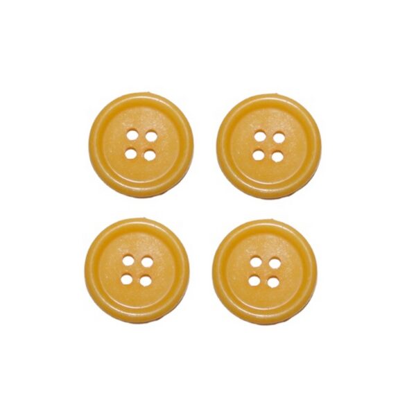 Knopf Knöpfe 20mm 4 loch orange mandarine 4 Stück (0233)
