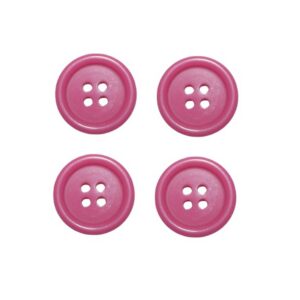Knopf Knöpfe 20mm 4 loch rosa 4 Stück (0236)