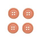 Knopf Knöpfe 20mm 4 loch madarine 4 Stück (0237)