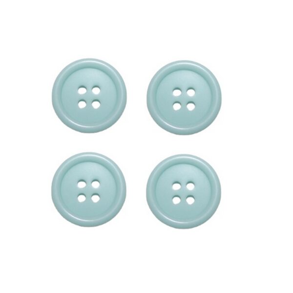 Knopf Knöpfe 20mm 4 loch türkis 4 Stück (0238)