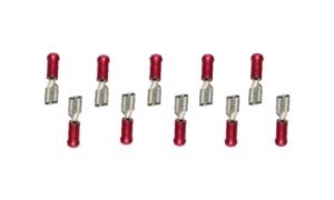 Kabelstecker Steckverbinder Flachverbinder rot 1.5mm2 4,8mm 10 Stück (0001)