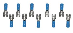 Kabelstecker Steckverbinder Flachverbinder blau 6,3 mm 10 Stück (0003)
