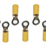 Ringstecker Ringkabelstecker Stecker gelb 6,4mm 10 Stück (0011)