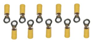 Ringstecker Ringkabelstecker Stecker gelb 6,4mm 10 Stück (0011)