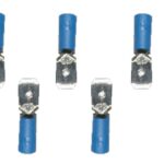 Flachstecker Steckverbinder Stecker blau 6,3mm 10 Stück (0013)