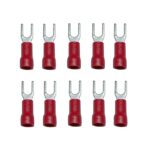 Gabelstecker Steckverbinder Stecker rot M3 1,5mm2 10 Stück (0014)