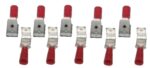 Flachsteckadapter Steckverbinder Stecker rot 6,3 mm 10 Stück (0022)