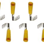 Flachsteckadapter Steckverbinder Stecker gelb 6,3mm 10 Stück (0023)