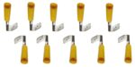 Flachsteckadapter Steckverbinder Stecker gelb 6,3mm 10 Stück (0023)