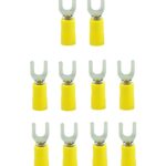 Gabelstecker Steckverbinder Stecker gelb M5 6mm2 10 Stück (0046)