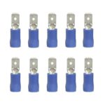 Flachstecker Steckverbinder Stecker blau 4,8mm 10 Stück (0050)