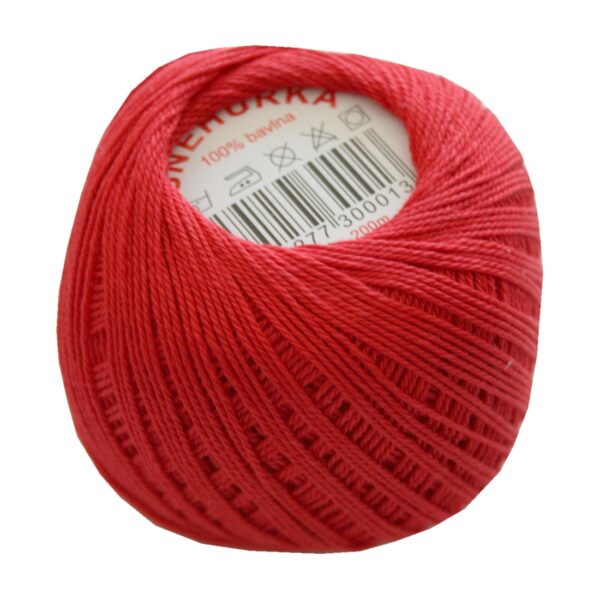 strickgarn-hakelgarn-100-baumwolle-snihurka-200-m-rot-3294 Strickgarn Häkelgarn 100 % Baumwolle SNÌHURKA 200 m rot (3294)