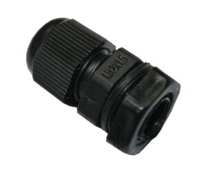 Kabelverschraubung M12 mit Mutter und O-Ring schwarz (0010)