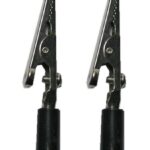 Krokoklemme Abgreifklemme Klemme schwarz teilisoliert 2 Stück (0204)