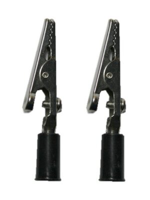 Krokoklemme Abgreifklemme Klemme schwarz teilisoliert 2 Stück (0204)