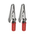Krokoklemme Abgreifklemme Klemme rot teilisoliert 2 Stück (0255)
