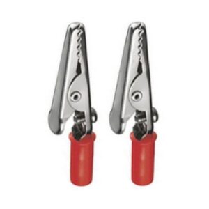 Krokoklemme Abgreifklemme Klemme rot teilisoliert 2 Stück (0255)