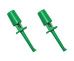 Mini Prüf-Clip mit Haken Hakenklemme Prüfspitze grün 2 Stück (0292)