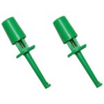 Mini Prüf-Clip mit Haken Hakenklemme Prüfspitze grün 2 Stück (0292)