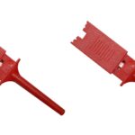 Mini Prüf-Clip Abgreifklemme Prüfspitze rot 2 Stück (0297)