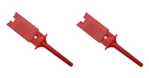 Mini Prüf-Clip Abgreifklemme Prüfspitze rot 2 Stück (0297)