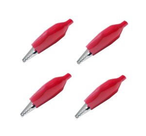 Krokoklemme Abgreifklemme Klemme rot teilisoliert 4 Stück (0302)
