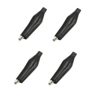 Krokoklemme Abgreifklemme Klemme schwarz teilisoliert 4 Stück (0303)