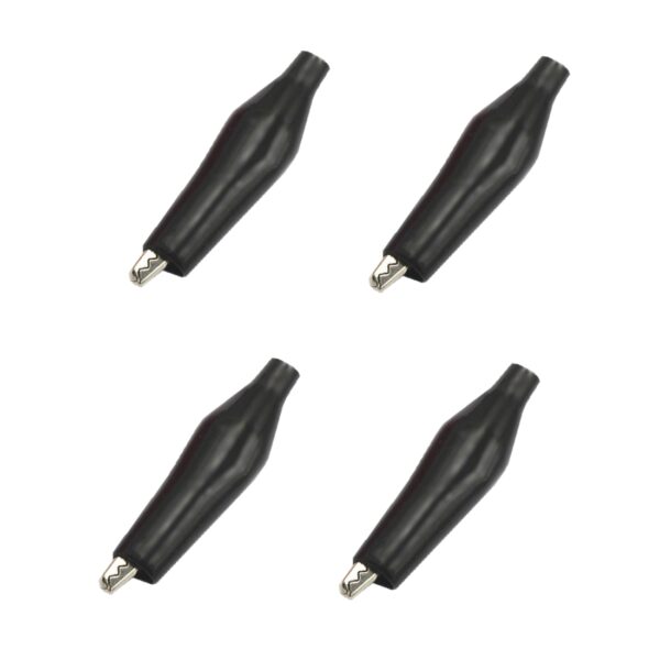 Krokoklemme Abgreifklemme Klemme schwarz teilisoliert 4 Stück (0303)