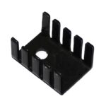 Kühlkörper Fingerkühlkörper mit 3 mm Loch Aluminium 19x14x10 schwarz (0050)