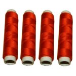 Nähmaschinen Nähgarn 200 m 4 x 50m Polyester 40/2 rot (1083)