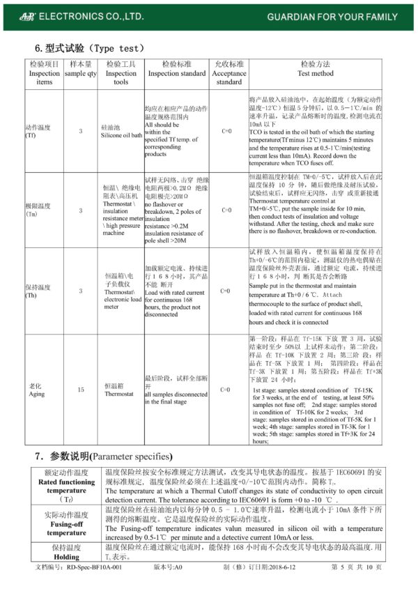Thermosicherung Temperatursicherung Sicherung 84°C 10A 250V (0200)
