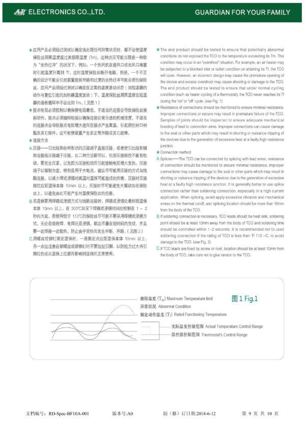 Thermosicherung Temperatursicherung Sicherung 84°C 10A 250V (0200)