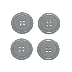 Premium Knopf Knöpfe 30mm 4 loch Gray Contours Grau 4 Stück (0307)