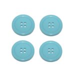 Premium Knopf Knöpfe 30mm 4 loch Bachlor Button Türkis 4 Stück (0311)