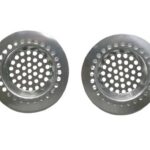 Abflusssieb Waschbeckensieb Edelstahl silber 2 Stück (0344)