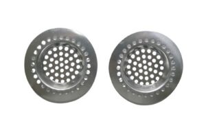 Abflusssieb Waschbeckensieb Edelstahl silber 2 Stück (0344)