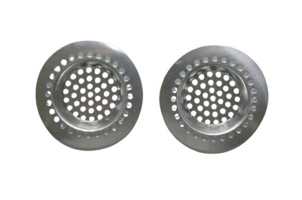 Abflusssieb Waschbeckensieb Edelstahl silber 2 Stück (0344)