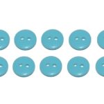 Premium Knopf Knöpfe 10mm 2 loch Bachlor Türkis 10 Stück (0313)
